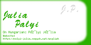 julia palyi business card
